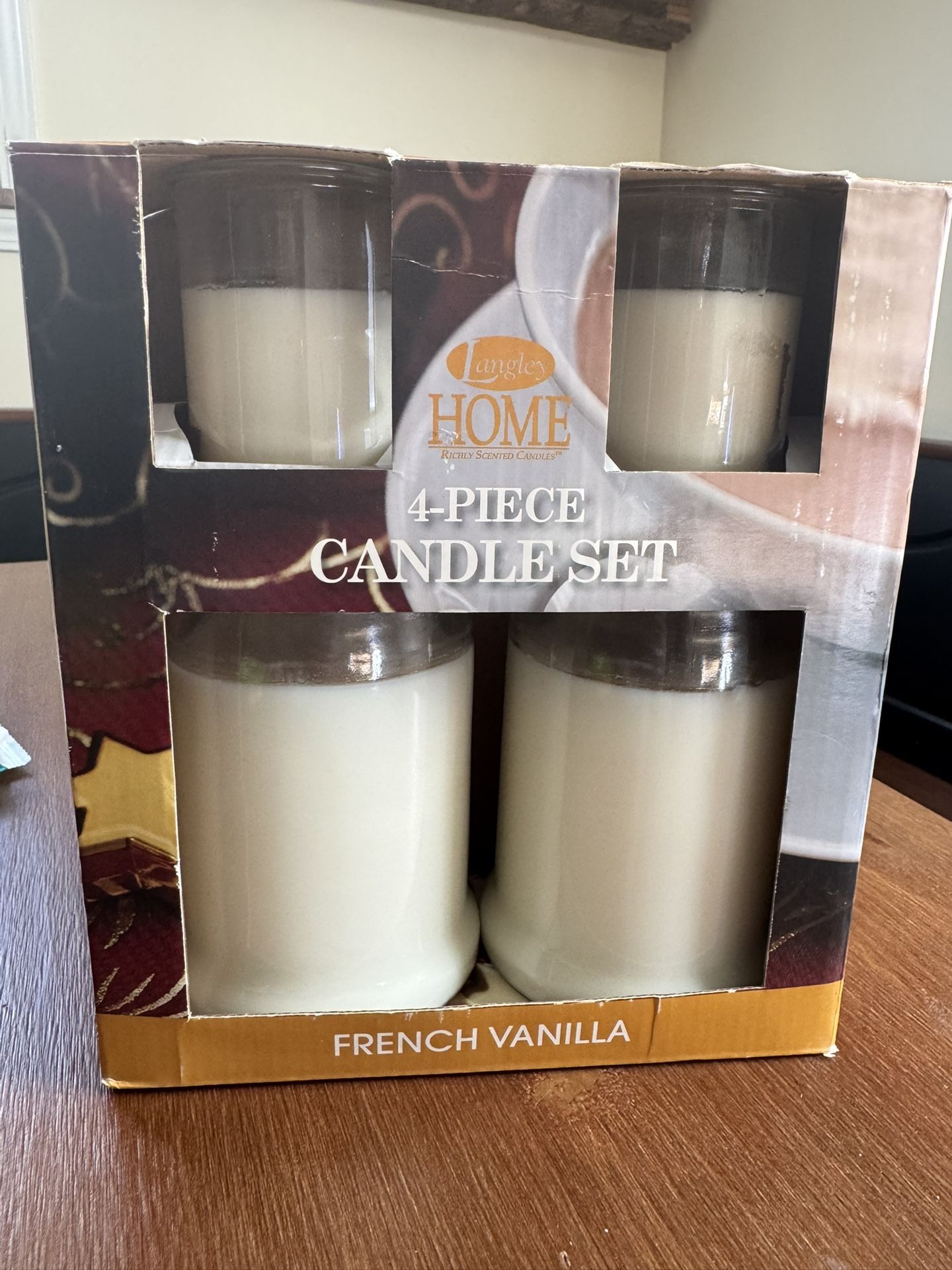 Brand New French Vanilla 4-piece candle set