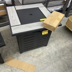 New, Fire Pit Table With Lava Rocks( Already Assembled 