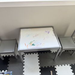 Kids Table Set Gray 