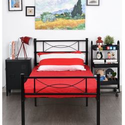 Twin Bed Frame With Mattress 