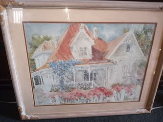 Pre-owned large painting by Beth Eidelberg watercolor