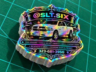 Custom Diecut Waterproof Holographic Stickers $30