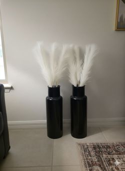 Pair of 18” Vidrios San Miguel Glass Vases