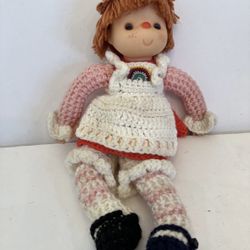 Vintage Strawberry Shortcake Crochet Doll Handmade 14 Inches