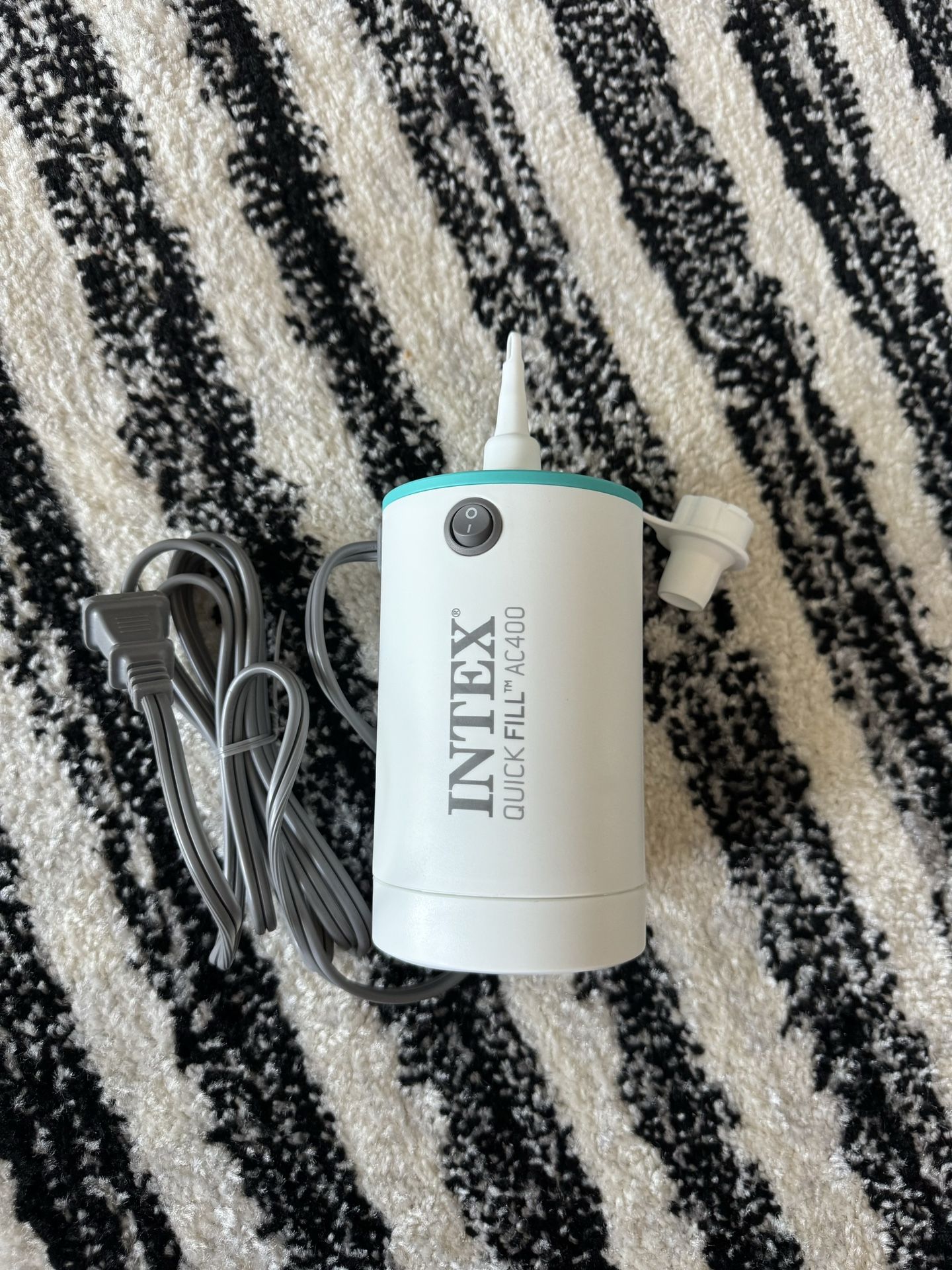 NEW In Box Intex AC400 Quick Fill 120V Cylinder Electric Air Mattress Balloon Inflatable Pump