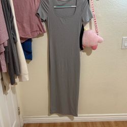 Gray Tshirt Body Con Dress