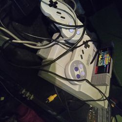 Original Super nintendo With 6 games And 2 Controllers And All Cords