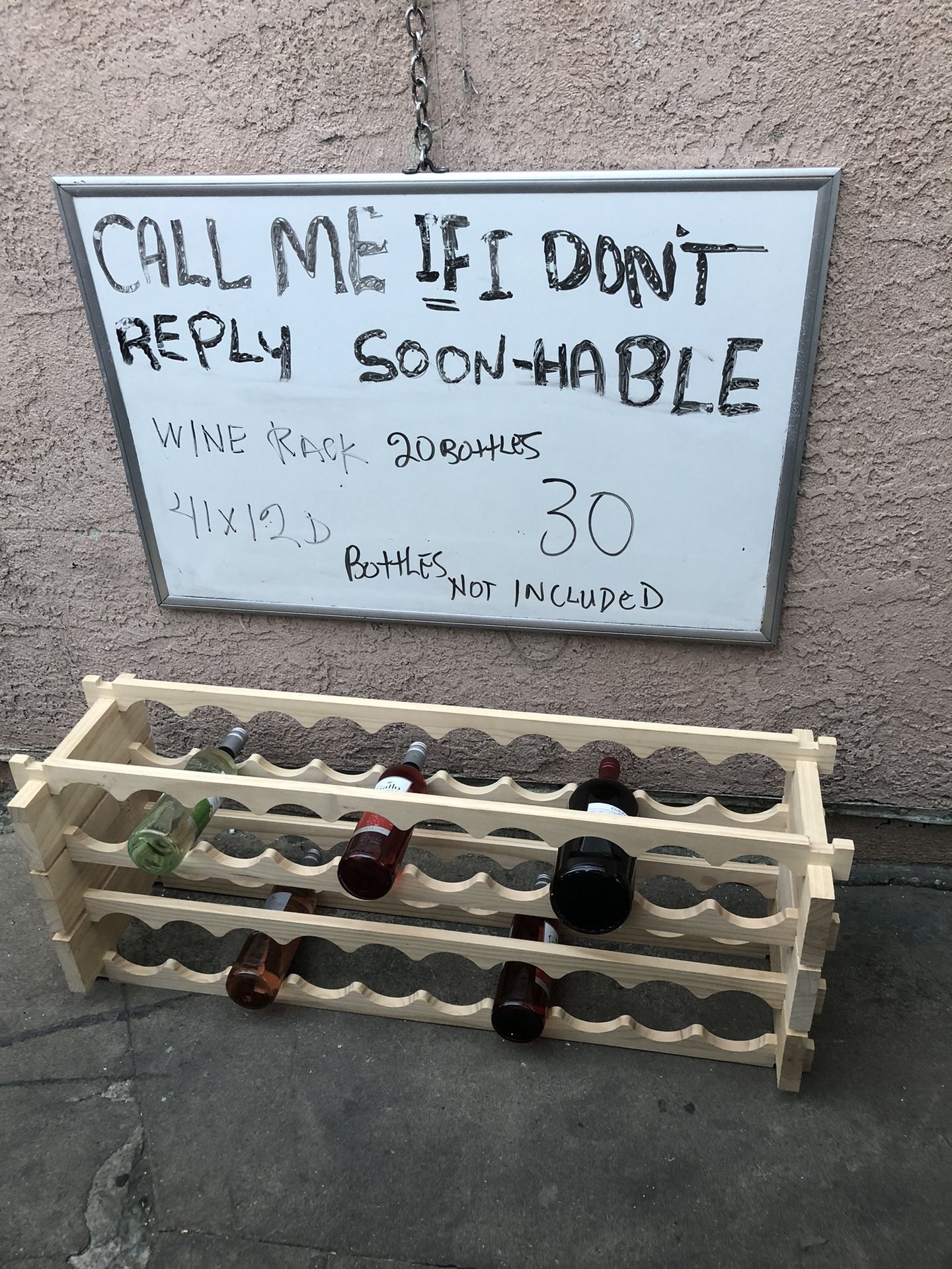 Bottle Rackbholds 20 Bottles $30 Each