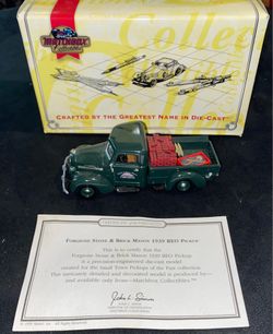Matchbox Forgione Stone & Brick Mason 1939 REO Green Pickup 1:43 (READ DESC)