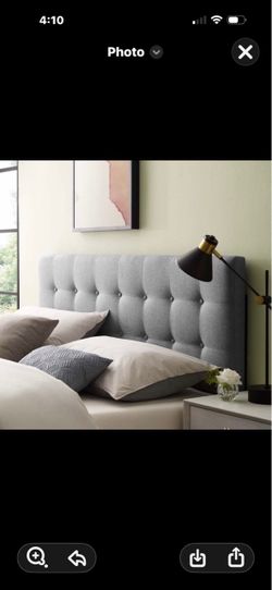 Gray Tufted Upholstered Headboard