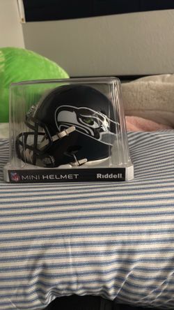 A mini Seahawks helmet