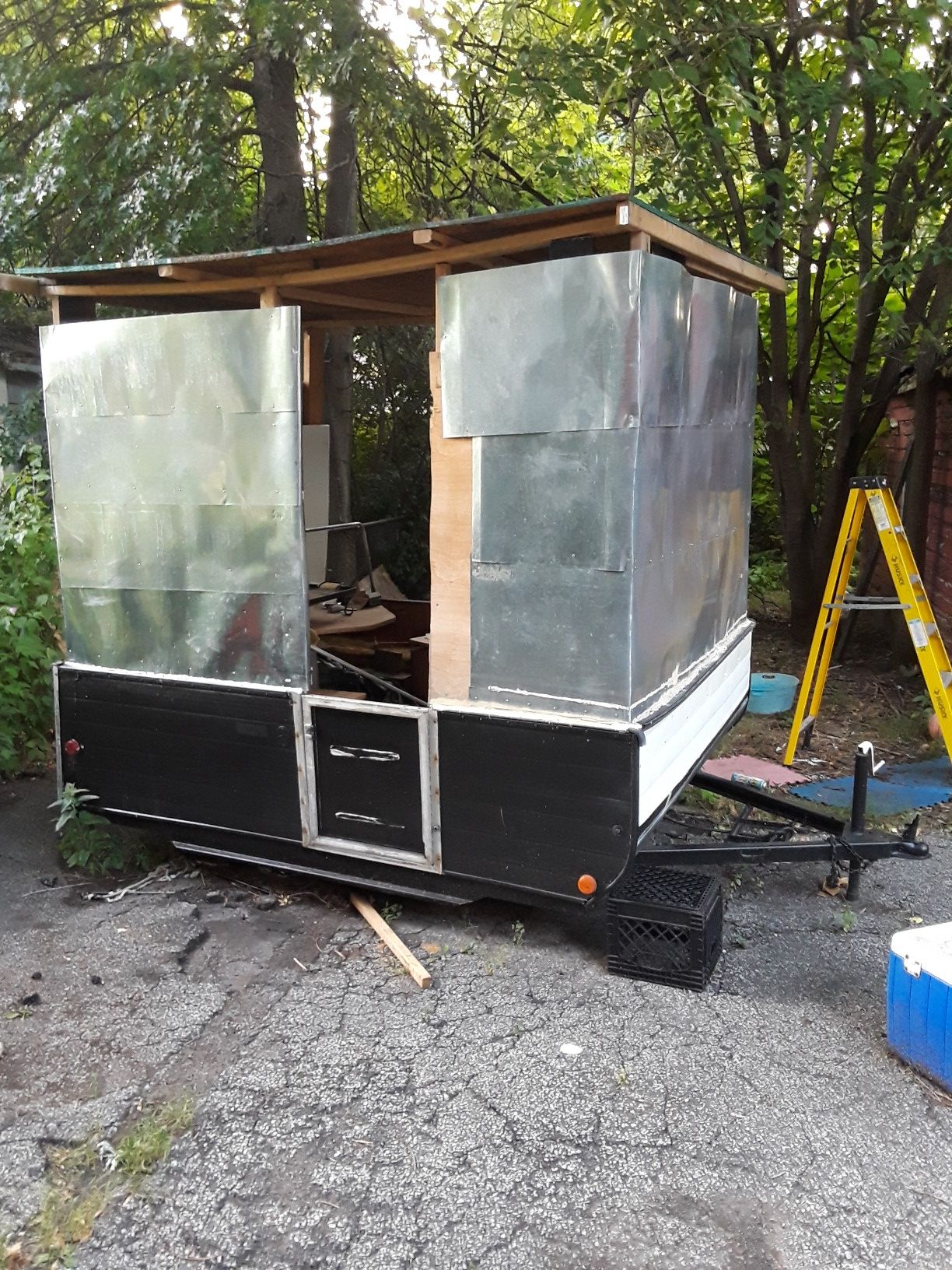 1970 Apache Mesa 3. 30% unfinished camper. Comes with title signed and notorized. Asking $175. The trailer it sits on is worth more than that used