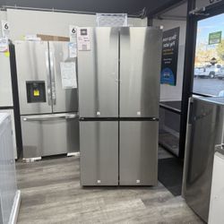 Samsung - Bespoke 29 Cu Ft 4-Door French Door Refrigerator With Beverage Center & Icemaker In Stainless Steel On Sale Now! 😻👍