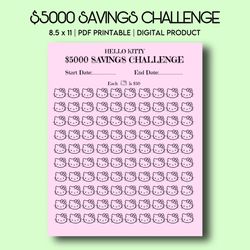 5K Hello Kitty Saving Tracker 