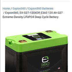 Expion  E-360 12 Volt 120 Ah Group 27 Battery