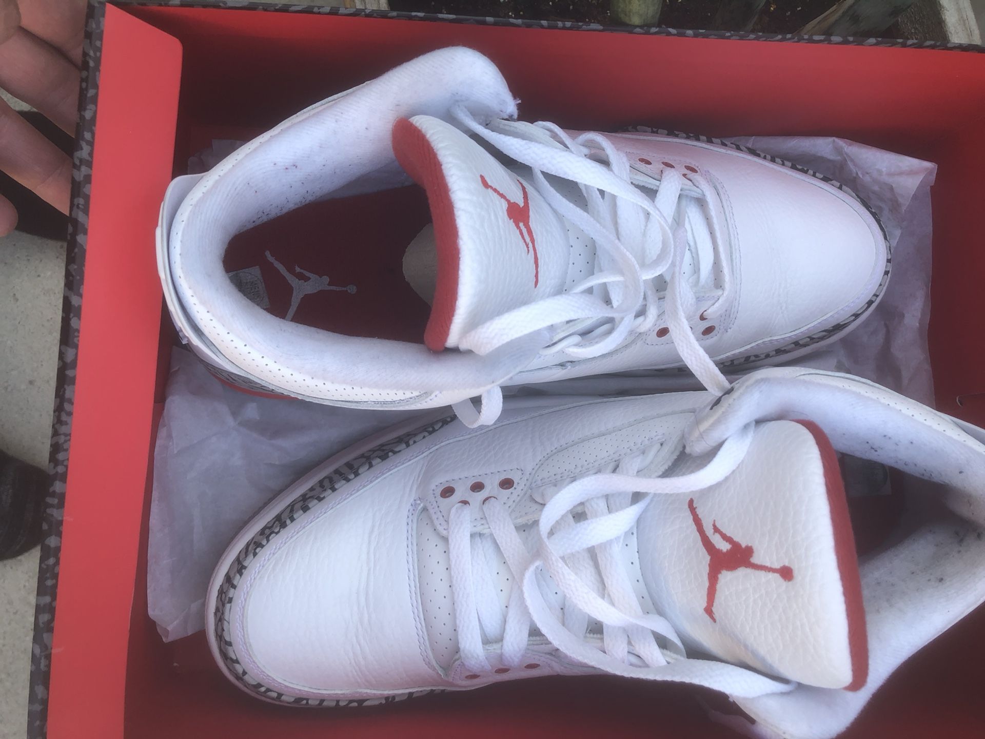 Jordan retro white cement hall of fame sz12