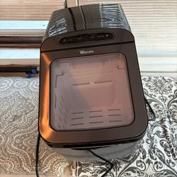 Wamife Countertop Self Cleaning Stainless Steel Nugget Ice Maker