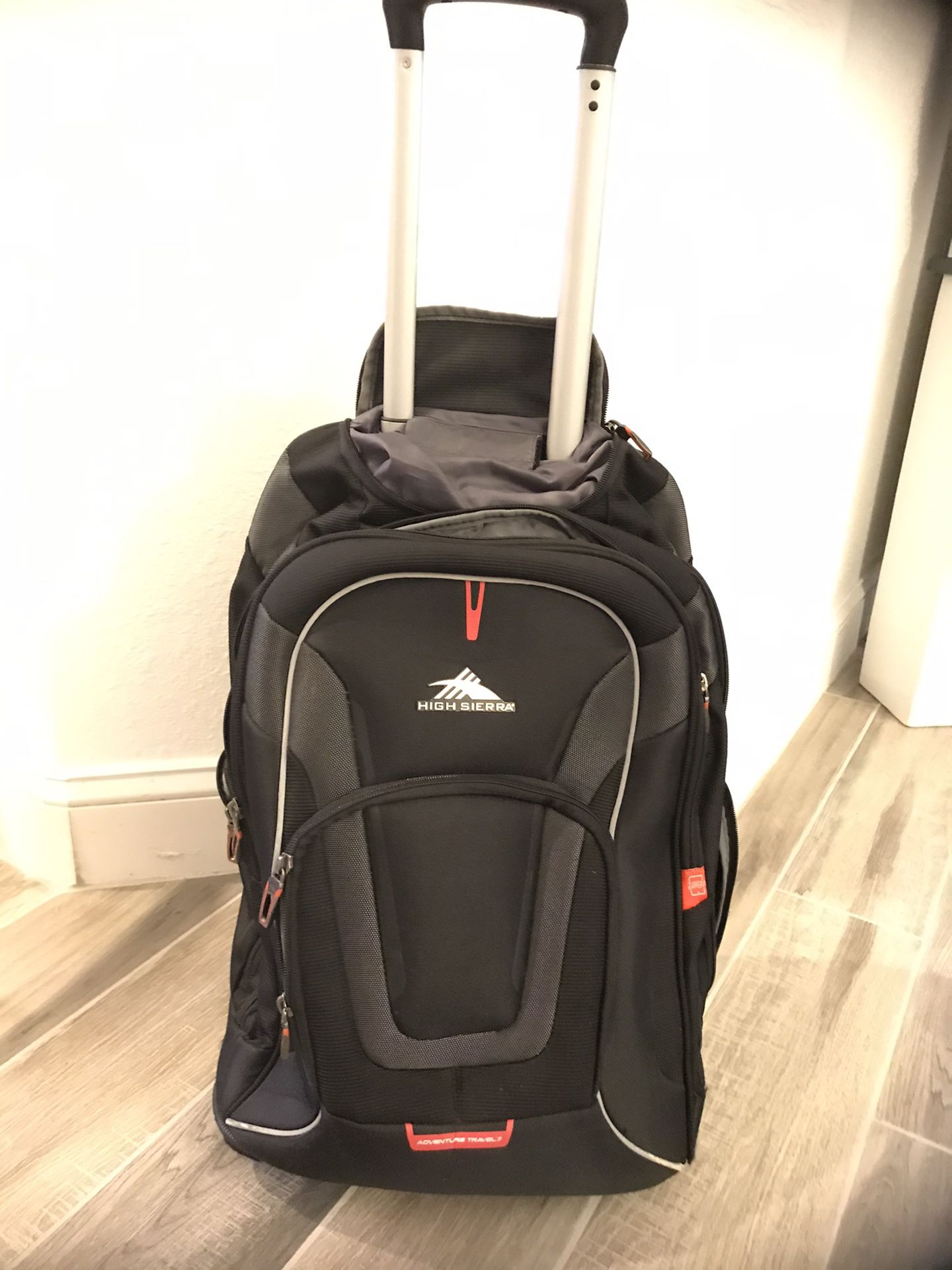 High Sierra Rolling Backpack Freewheel With Laptop Pocket Retractable Handle