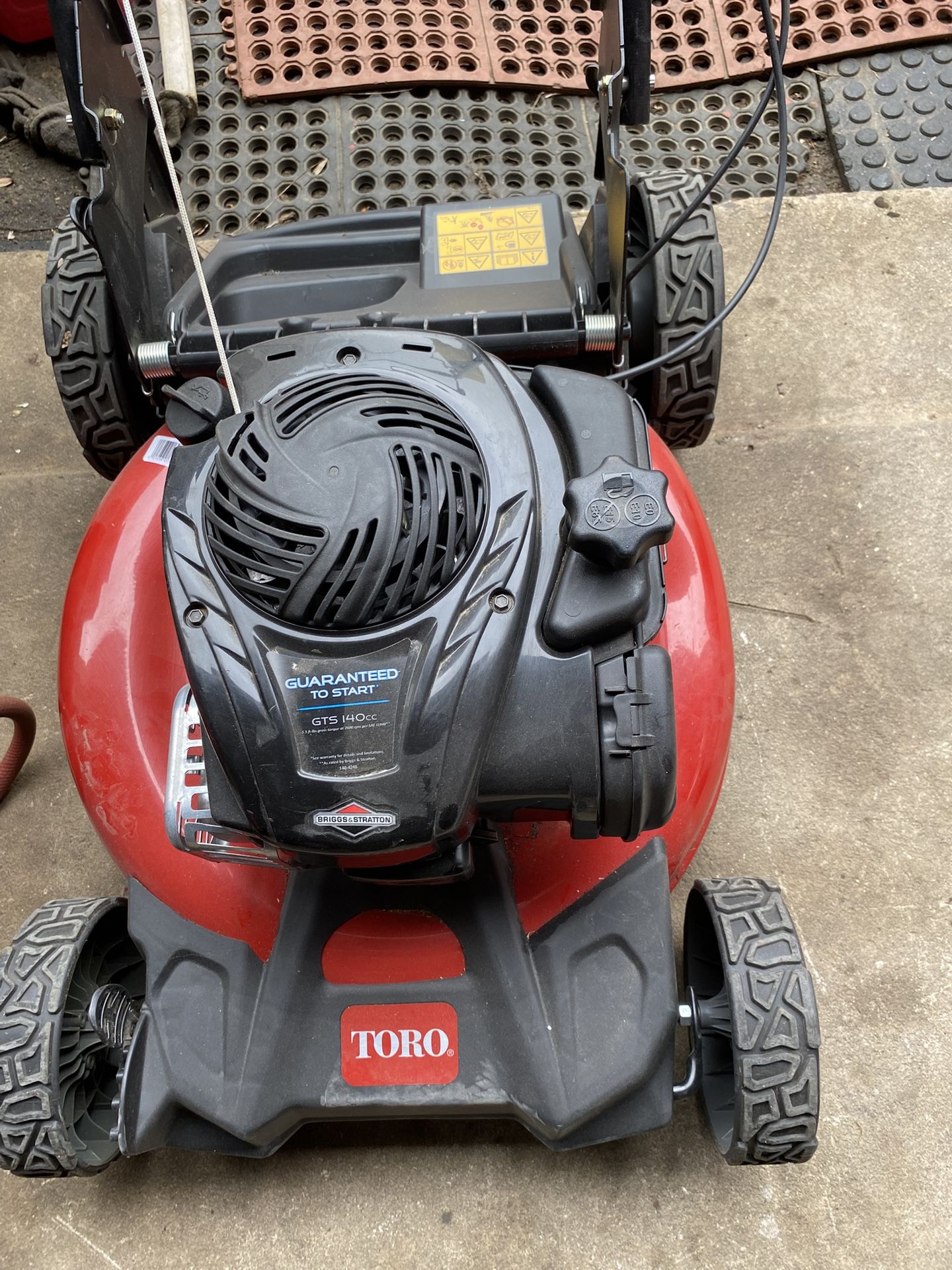 New 2025 Used Once 21 Inch TORO self Propelled Lawn Mower Rear Drive