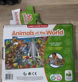 The Learning Journey International Jumbo Floor Puzzle - Animals of the World: 50pc