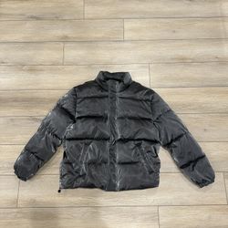 Grey Reflective Puffer Jacket