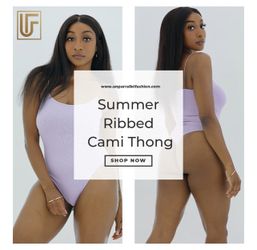 Summer Ribbed Cami Bodysuit