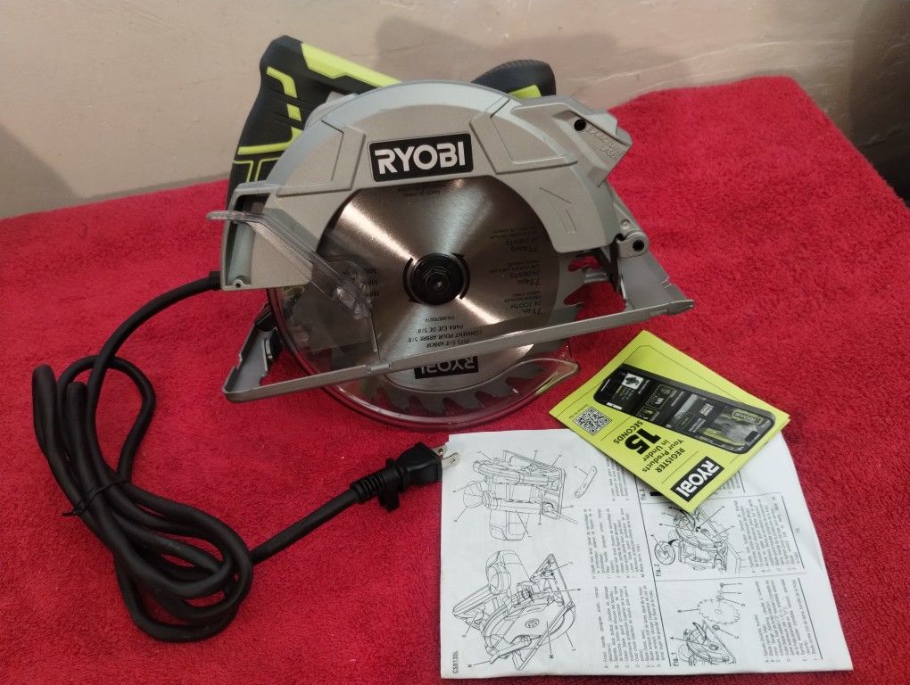 71/4 Corded Rioby Circular Saw Con Láser $$65