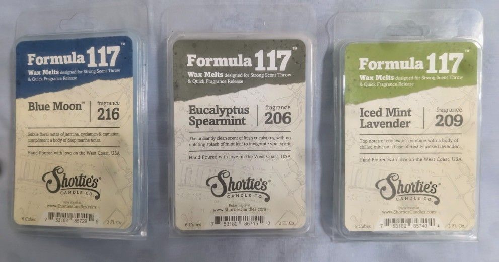 Shorties Candle Co. Wax Melts. 3 Different Scents. $10 FIRM.