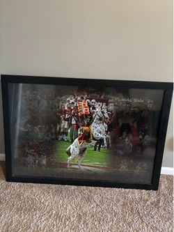 Custom Art framed Florida State Seminoles photo