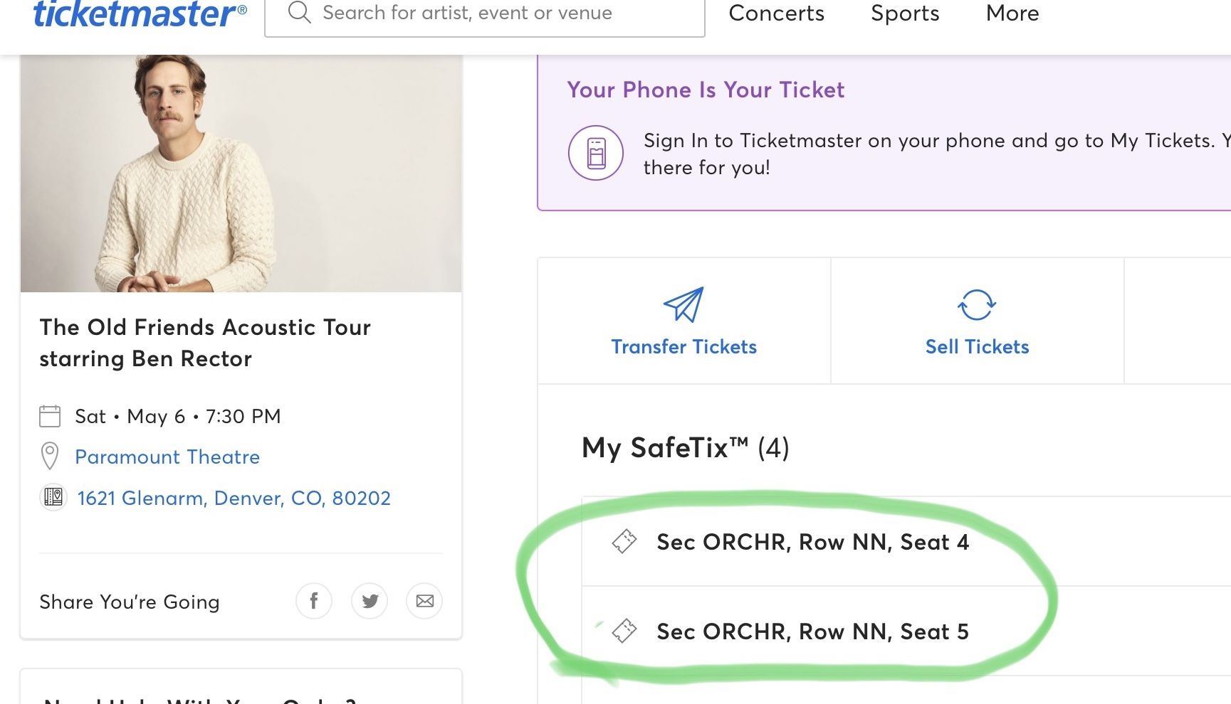 Ben Rector Concert Tickets, Colorado, May 6