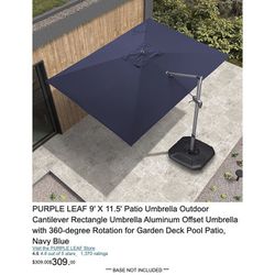 Purple Leaf Patio Umbrella