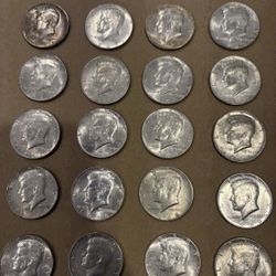 1 Roll  20 Coins – 1(contact info removed) UNC Kennedy Half Dollars 40% Silver  $10 Face value