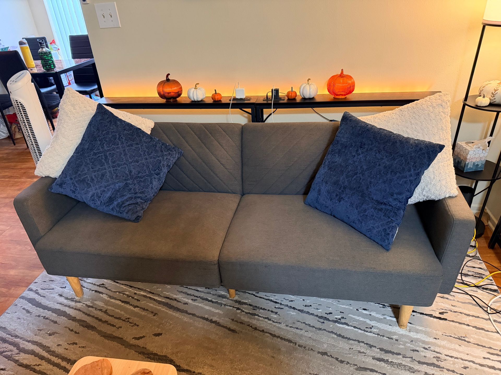 Futon Sofa Bed For Living Room - Dark gray