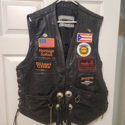 Modorcycle Leather Vest 