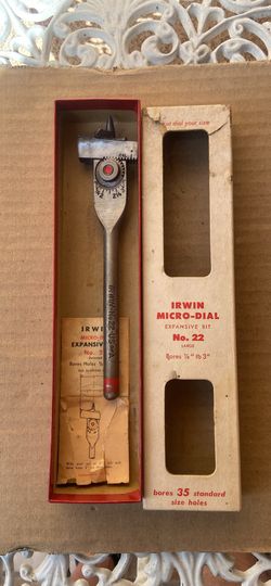 Irwin Micro Dial Expansion Wood Bit No. 22 Made In USA 