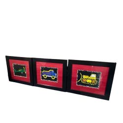 3 Professionally Framed Chalk Pictures For A Child’s Bedroom or Baby Nursery!
