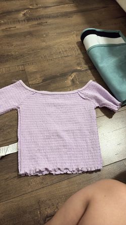 Lavender Smocked Crop Top