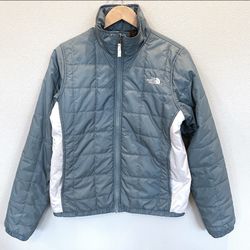 The North Face Blue Green Puffer Coat Women’s Winter Lightweight Jacket Size S