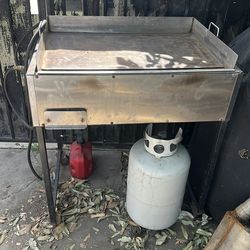 Plancha para cocinar y tanque