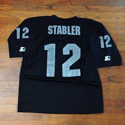 Throwback Oakland Raiders Ken Stabler Starter Jersey Size XL 1980s Vintage 