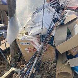 A bunch of fishing rods