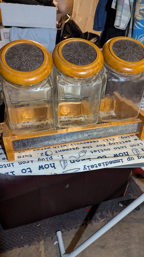 Tin Punch And Glass Food Holders