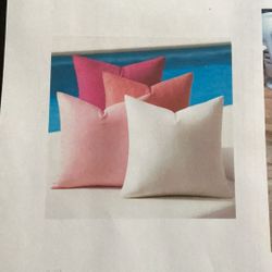 MIULEE 4 Pack Outdoor Waterproof, Linen Pillow Covers For Patio Or Pool Area. 18”x18”. 