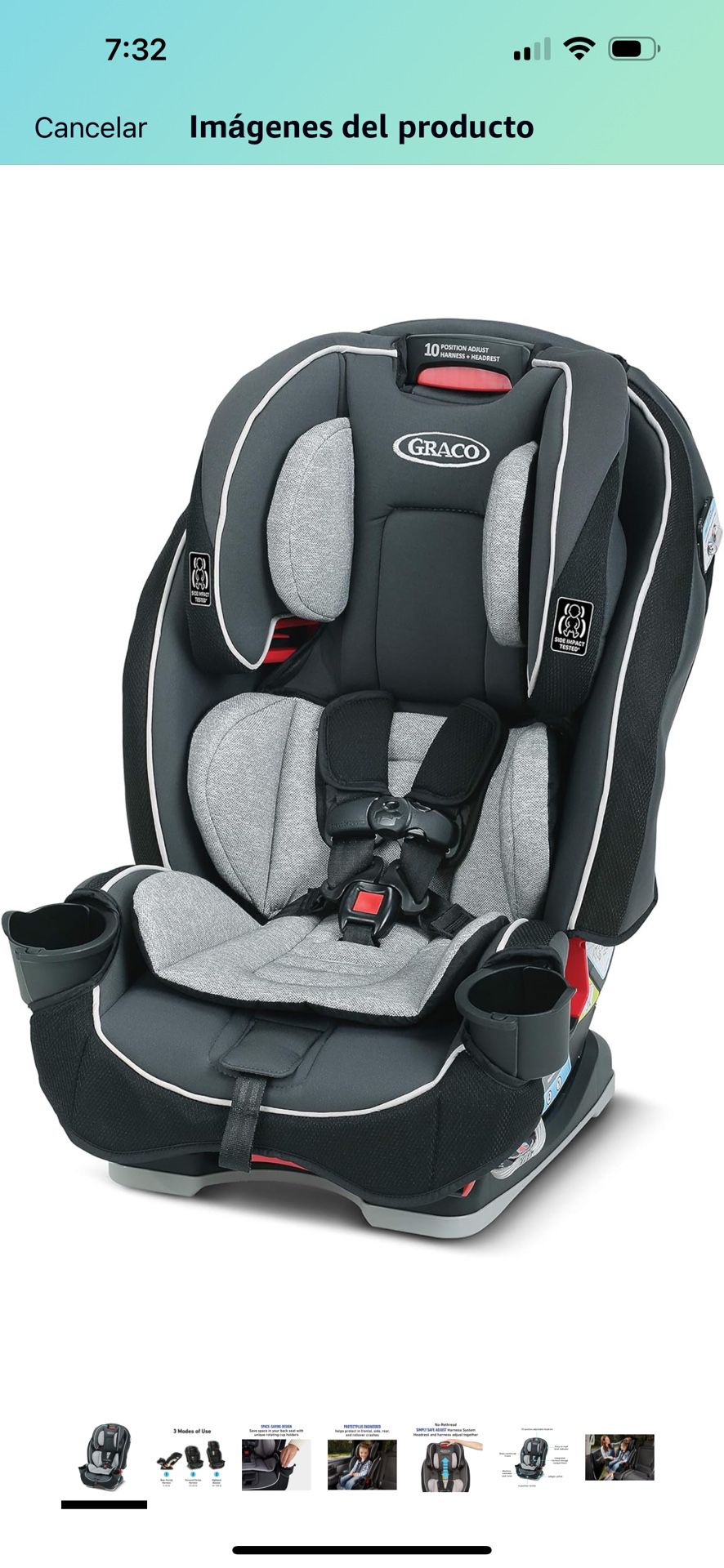 Graco SlimFit All-in-One Convertible Car Seat, Darcie