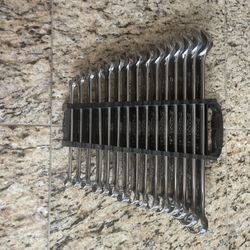 Snap on tools 15 piece metric flank drive plus wrench set 