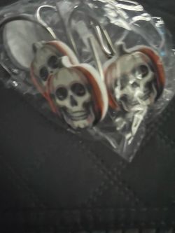 New Skull Shower Curtain Hooks