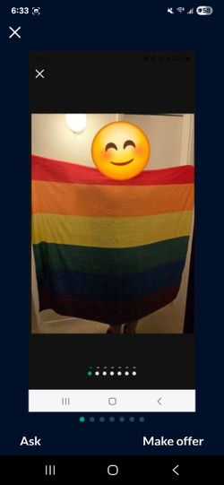 Medium Festival Throw Rainbow Blanket 🌈 ♥️