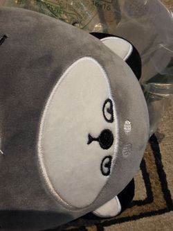 Travel neck pillow and plush animal