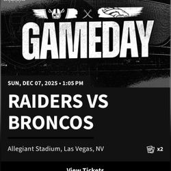 RAIDERS VS BRONCOS