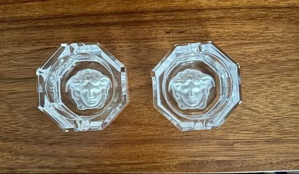 VERSACE Crystal Ashtrays